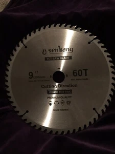 QUALITY TCT Circular Saw Blade 9“ 60T TEETH 230mm Accurate Pro. Wood Timber Cut - Picture 1 of 3