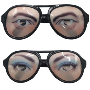 Unique Novelty Fun Glasses with Eyes Costume Party Eyeglass Frame Decorative - Picture 1 of 13
