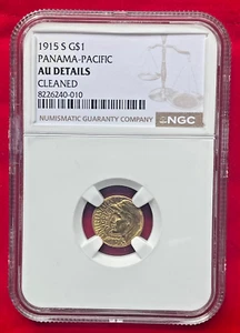 1915-S Panama-Pacific $1 Gold Coin NGC AU Details/Cleaned - Picture 1 of 4