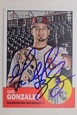 Autographed GIO GONZALEZ Nationals 2012 TOPPS Heritage #301 Signed MLB Card 16E