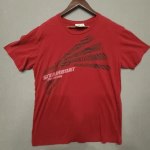 Coastal Classics Steamboat Colorado Mens Tee Shirt Red Size Large - Picture 1 of 6
