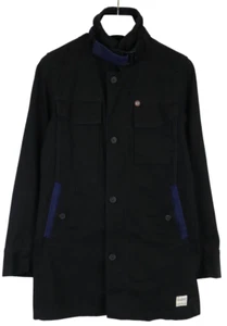 G-Star Fleet Garber Trench Abrigo Hombre M Cremallera Completa Bolsillos Negro - Imagen 1 de 10
