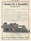 1916 S A Woods Machine Co. 107-C moulage par moule travail du bois Boston MA annonce imprimée