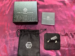 Womens Earrings PHILIPP PLEIN PJ3AA03EU Stainless Steel Golden Skulls NEW NWT - Picture 1 of 9