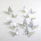 12x Christmas Tree Gold Silver Butterfly Glitter Hanging Home Party Decorations