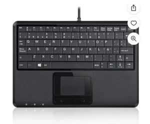 Perixx PeriBoard-510H Plus Wired USB, 80 Key Touchpad Keyboard, 2 Built In Hubs - Picture 1 of 4