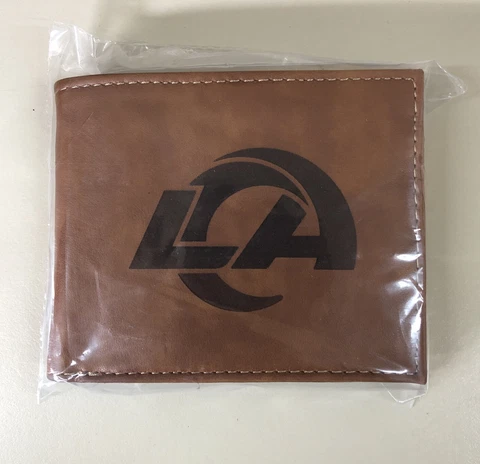 LA Chargers NFL Team Logo Brown Leather - Billfold Wallet Cover