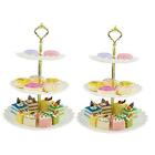 3-Tier Plastic Dessert Stand Pastry Stand Cake Stand Cupcake Large White Gold