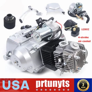 Motor semiautomático 125cc 3 velocidades con ajuste inverso Pit ATV quad bike go kart - Imagen 1 de 19