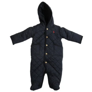 Polo Ralph Lauren Baby Bunting Snow Suit Hooded Jacket Navy Blue 6 Months - Picture 1 of 4