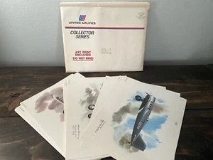 Vintage United Airlines Collector's Series Aircraft Art Prints 20 Prints - Picture 1 of 12