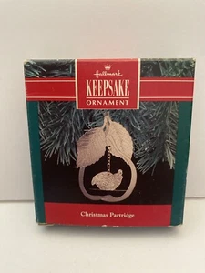 Hallmark Ornament Brass Christmas Partridge 1990 HH2 - Picture 1 of 6