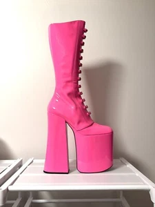 Marc Jacobs 40th Anniversary MCKIMMCORP Kiki Boots Pink Runway Heaven 40 - 8.5 - Picture 1 of 19