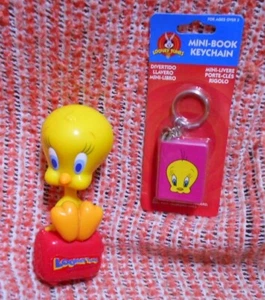 Lote de 2: Looney Tunes Piolín Pájaro Bobble Head y Mini Libro Llavero, Warner Bros - Imagen 1 de 4