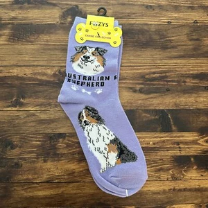 Nuevo con etiquetas Calcetines Foozys Estampado Pastor Australiano Crew Perro Para Mujer Talla Única - Imagen 1 de 2