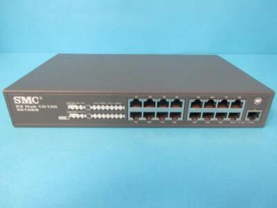 SMC EZ Hub 5616DS 10/100 16 Port Dual Speed Network Hub w/ Internem Switch 5616 - Image 1 of 4