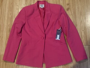 NWT $90 Worthington hot pink blazer suit Jacket Long Sleeves Size Small S - Picture 1 of 4