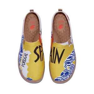 Men Size 6-11 UIN Slip On Shoes Canvas Comfortable Loafer "Travel Around Iberia" - Picture 1 of 7