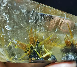 Natural Titanium crystal flower Quartz Crystal Freeform Reiki Stone Healing - Picture 1 of 12
