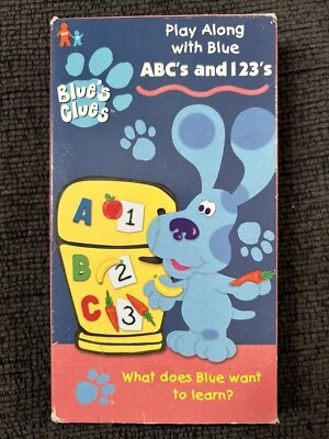 Vintage BLUE'S CLUES ABC's and 123's VHS Video Tape 1999 Nick Jr. Orange  - Image 1 of 2