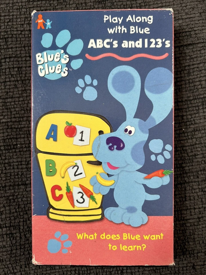 Vintage BLUE'S CLUES ABC's and 123's VHS Video Tape 1999 Nick Jr. Orange  - Image 1 of 2