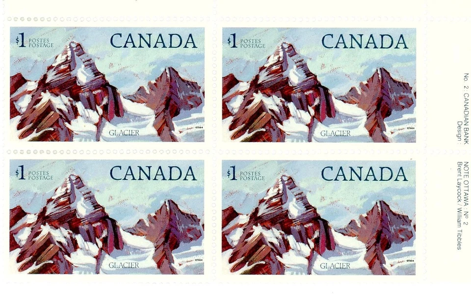 Canada PB#934iii - Glacier National Park (1985) $1 Plate 2 - Image 1 of 1
