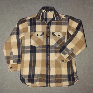 Woolrich Men’s Wool Flannel Shacket Jacket Shirt Large Western Plaid Vintage 60s - Picture 1 of 10