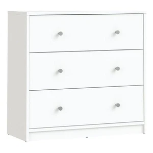 Pemberly Row Contemporary 3-Drawer Engineered Wood Chest in White - Picture 1 of 12
