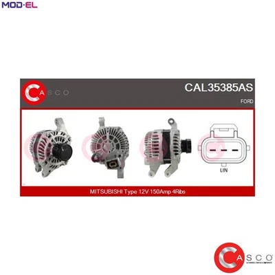 ALTERNATOR CAL35385AS FOR FORD FOCUS/III/Turnier KUGA YVDA 2.3L R9DB/R9DC 2.0L - Image 1 of 4