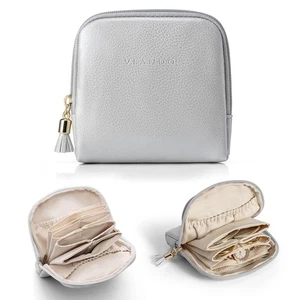 Pequeño estuche de joyería de viaje, bolsas de joyería con cremallera, órgano de joyería de terciopelo... - Imagen 1 de 8