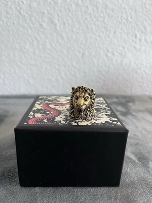 BRAND NEW Classic Gucci Lion Head Bronze Ring Size 19 Large (US 8.75) - Image 1 of 4