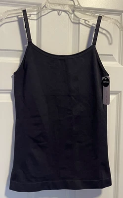 SHAPERMINT 62001 EMPETUA SCOOP NECK CAMI TOP 2XL BLACK - Image 1 of 2