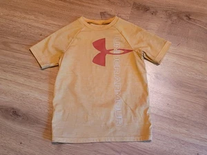 Under Armour Short Sleeve Athletic Deep Yellow Shirt Boys Size 6/8 - Picture 1 of 3