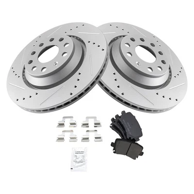For Volkswagen Passat 2010 TRQ BKA20492 Performance Semi-Metallic Rear Brake Kit - Image 1 of 4
