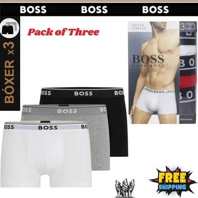 ZAZ GEAR 3 PAIRS MENS PLAIN BOXER UNDERWEAR CLASSIC COTTON RICH BOXERS SHORTS S-7XL