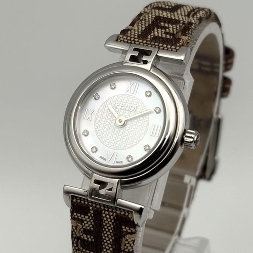 Orologio Fendi Shell Quadrante Donna Quarzo Diamante Modello Zucca Cintura