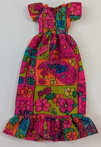 Vintage Doll Dress Tressy 1970's Pink Floral - Picture 1 of 9