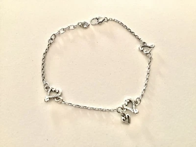 Brighton Tuscan 心形脚链 银色 — 第 1/3 张图片