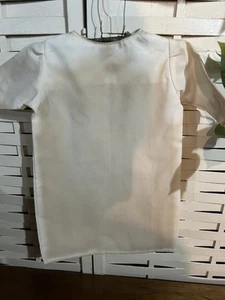 Little Amish Girls White Dress Tea Stained Primitive - Picture 1 of 2