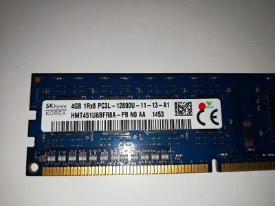 8GB (2x4GB) 2Rx8 PC3L 12800U 1600 DDR3L - hynix  Korea Desktop RAM - Image 1 of 4