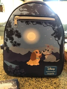 Disney Loungefly Navy Back Pack Purse With Wallet. - Picture 1 of 5