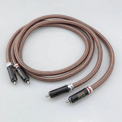 Pair Accuphase 6N OCC RCA Interconnect Cable HiFi Signal Cable WBT-0102-Ag Plug - Image 1 of 4