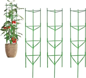 Nivi Pack of 3 Tomato Cages - Up to 5-Feet Tomato Garden Cage with Stakes - Picture 1 of 5