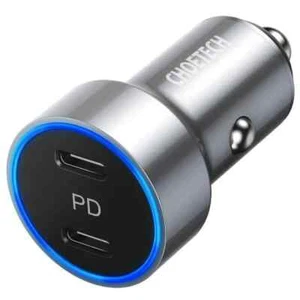 Choetech C0054 40W PD Dual USB-C Car Charger Silver - Picture 1 of 6