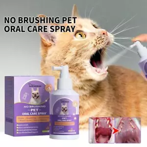 Dog and Cat Pet Oral-Care Tooth Cleaning Spray Remove Refreshing Breath NEW E3K5 - Picture 1 of 11