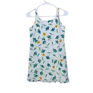Fresh Produce Girls Dress Youth Size M 7-14 Floral 100% Cotton Sleeveless USA - Picture 1 of 6