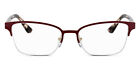 Prada PR 61XV Eyeglasses RX Women Red Cat Eye 54mm New &amp; Authentic