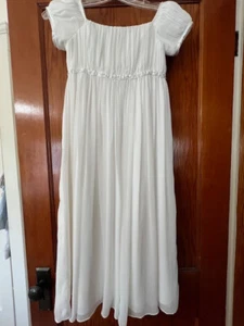 Girls David's Bridal White floor length dress for Confirmation, or party - Picture 1 of 8