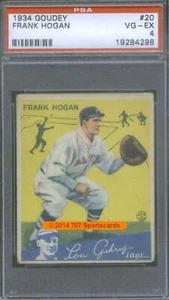 1934 Goudey #20 Frank Hogan PSA 4 Bos Braves (4298) - Picture 1 of 2