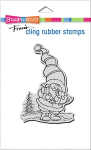 Stampendous Klammerstempel "Santa Puppy" CRP382 Urlaub Weihnachten Kartenbasteln - Bild 1 von 1